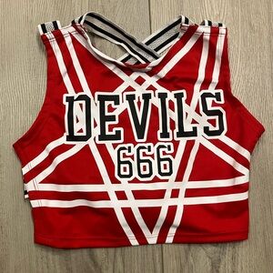 Dollskill Trickz N Treatz Devils Cheer Top